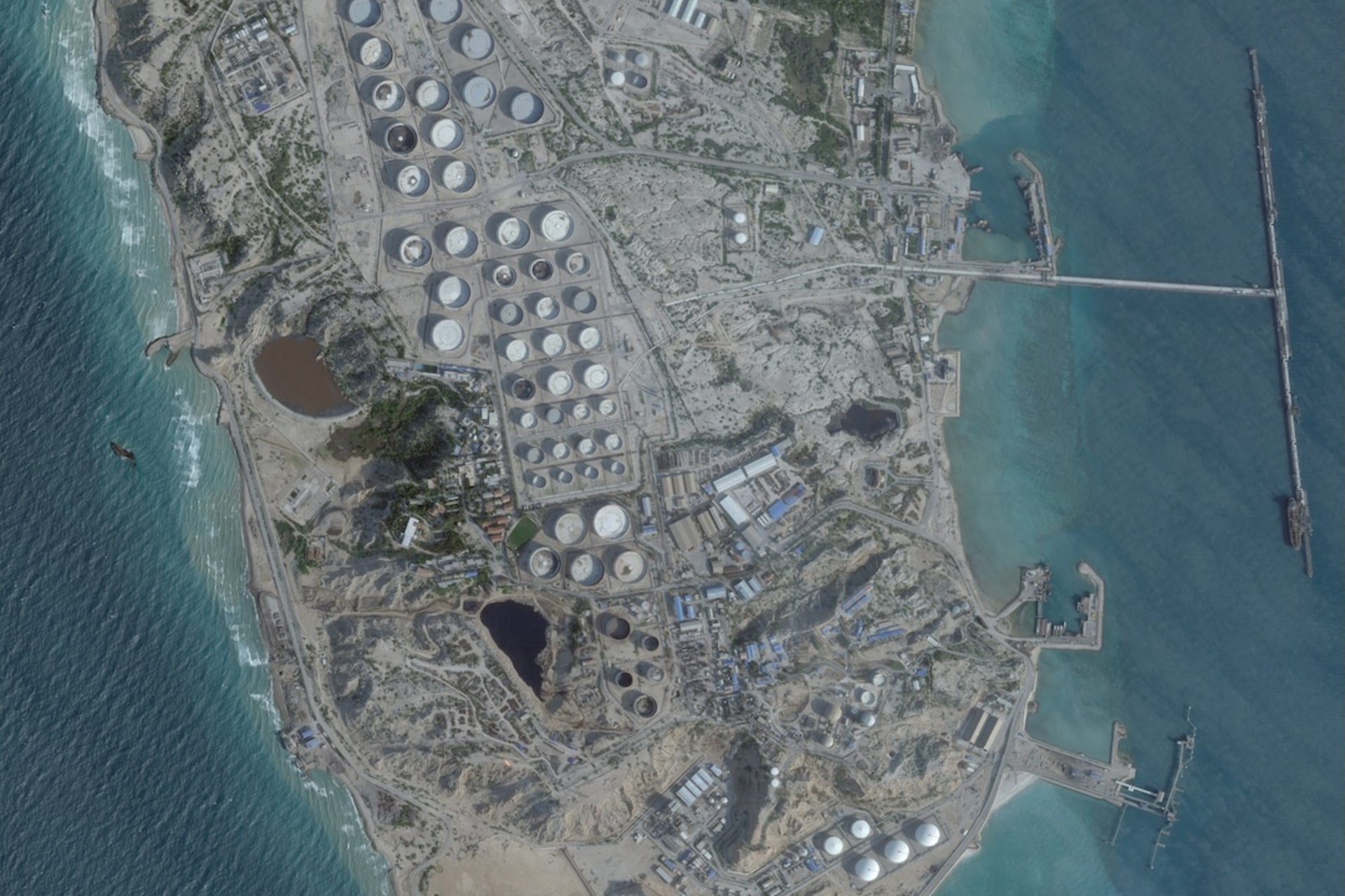 <p>A satellite image shows an oil terminal at Kharg Island, Iran, February 25, 2026.</p>