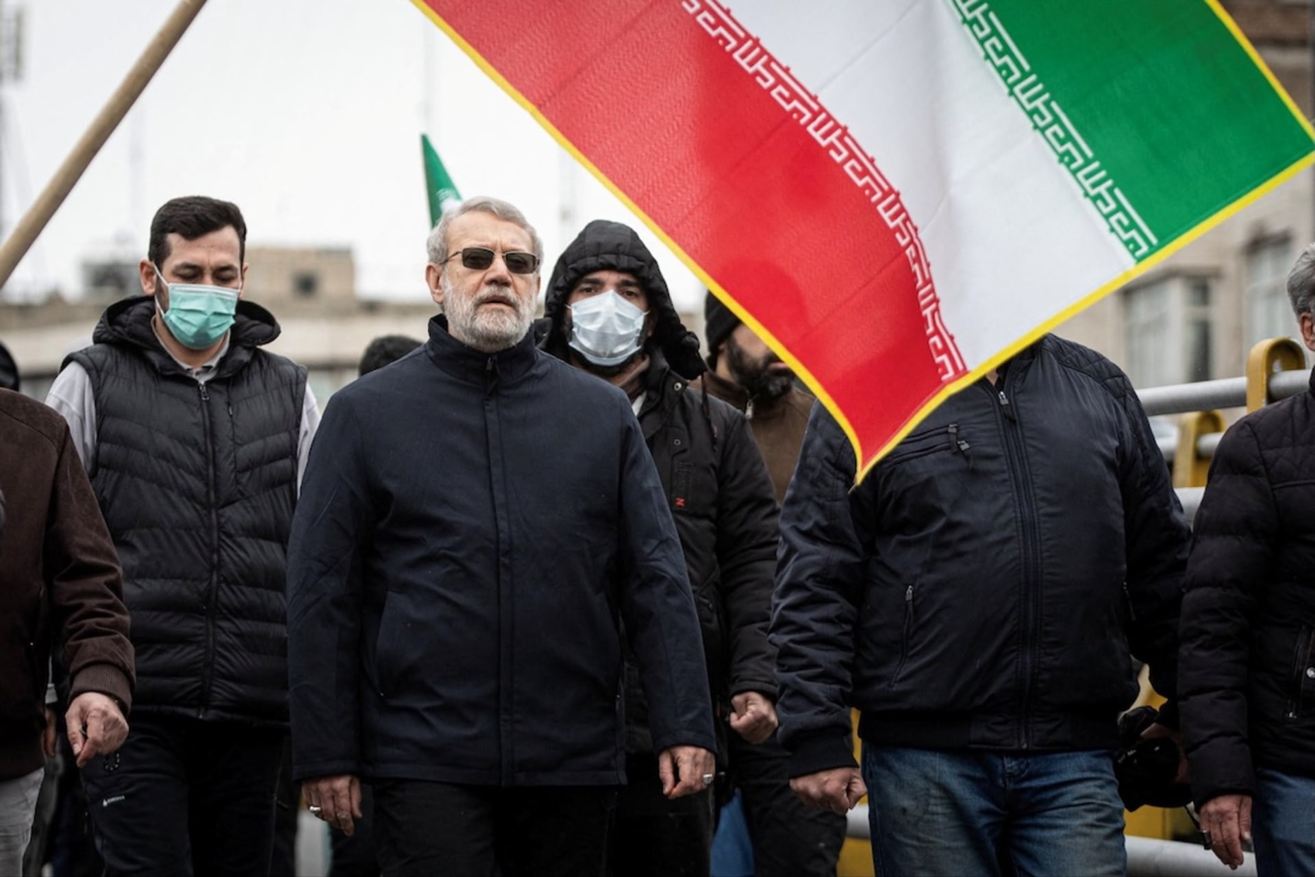 <p> Iranian security chief Ali Larijani takes part in a pro-government rally in Tehran, Iran, March 13, 2026.</p>
