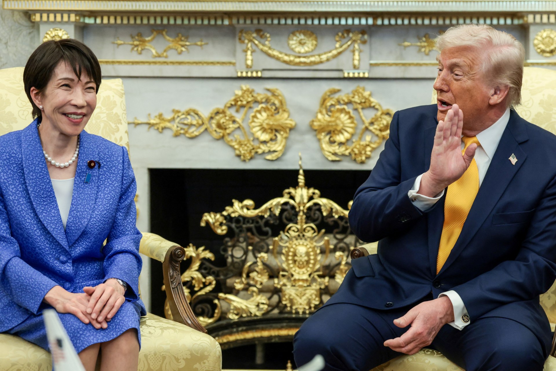 U.S. President Trump meets with Japanese PM Takaichi at the White House