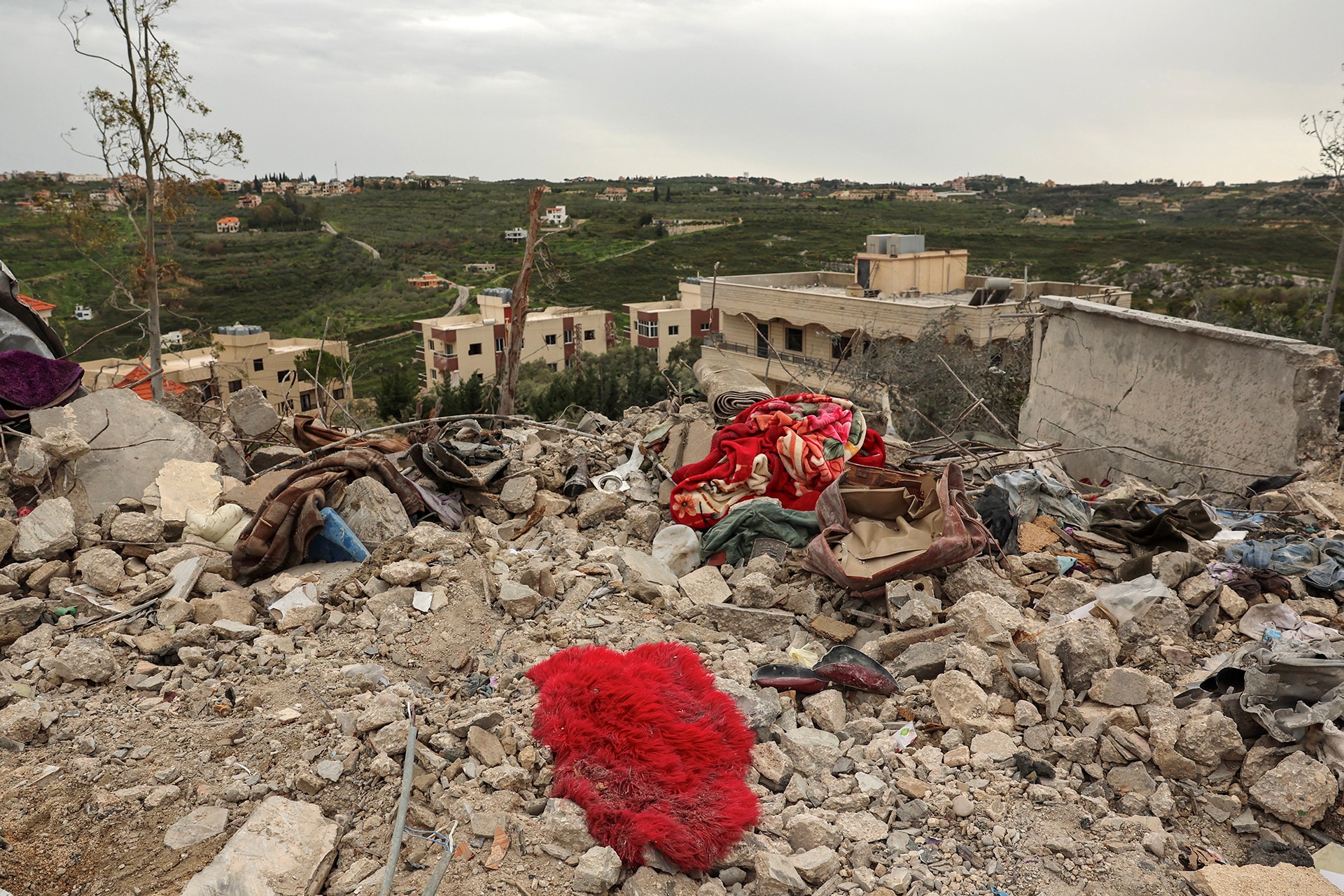 <p>The rubble of a house destroyed by an Israeli strike in Houmine El Tahta, Lebanon, April 1, 2026.</p>
