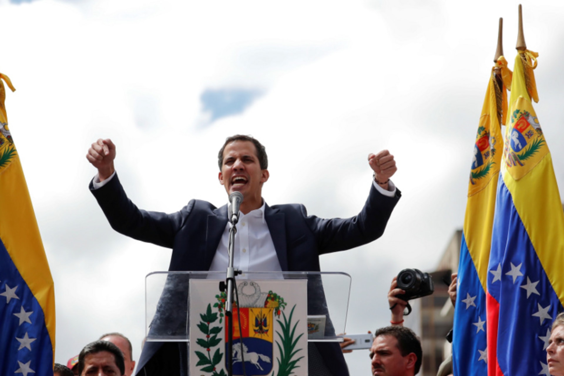 Juan Guaido at rally