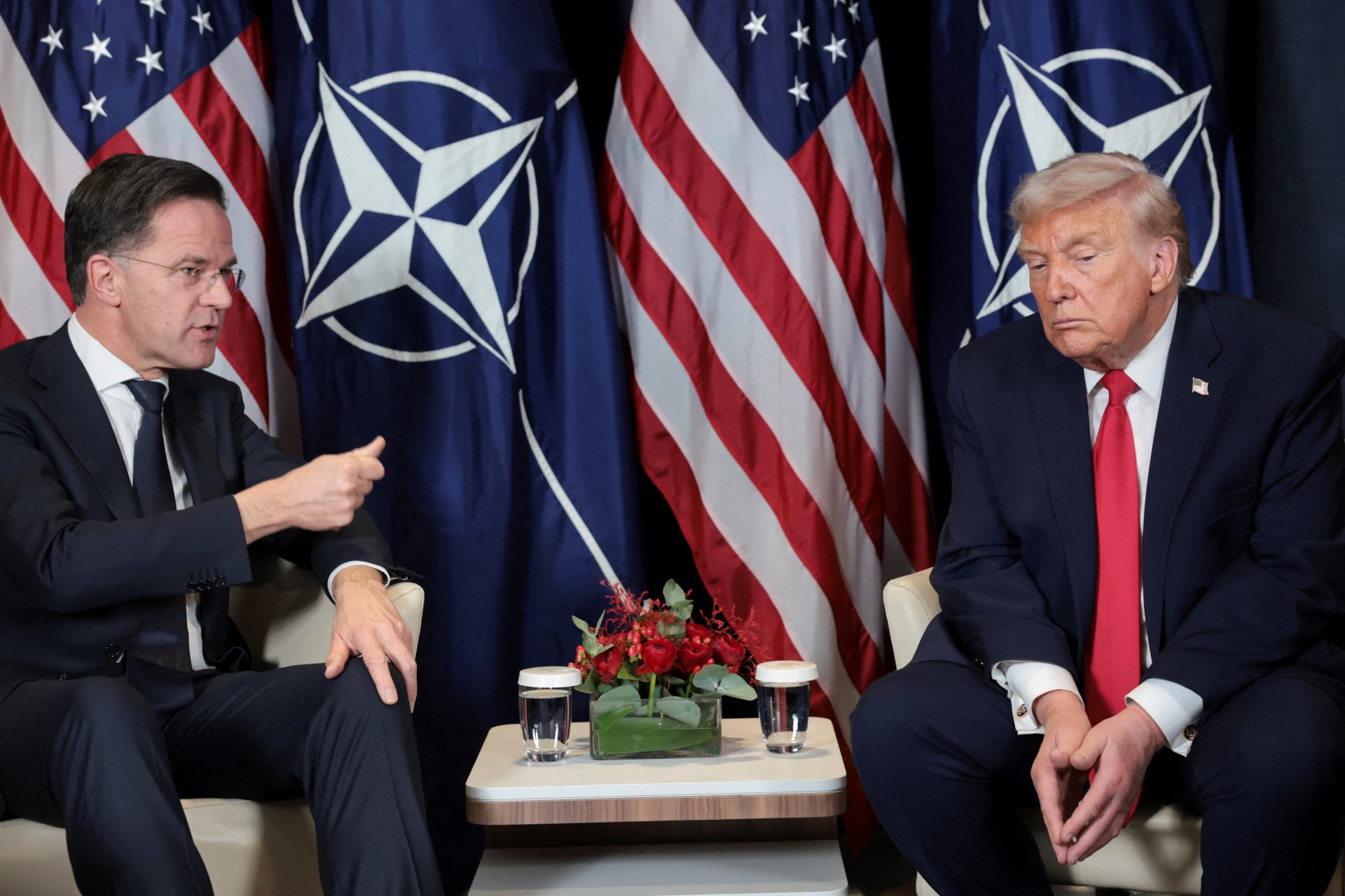 <p>President Donald Trump meets with NATO Secretary General Mark Rutte at the World Economic Forum in Davos, Switzerland, January 21, 2026.</p>
