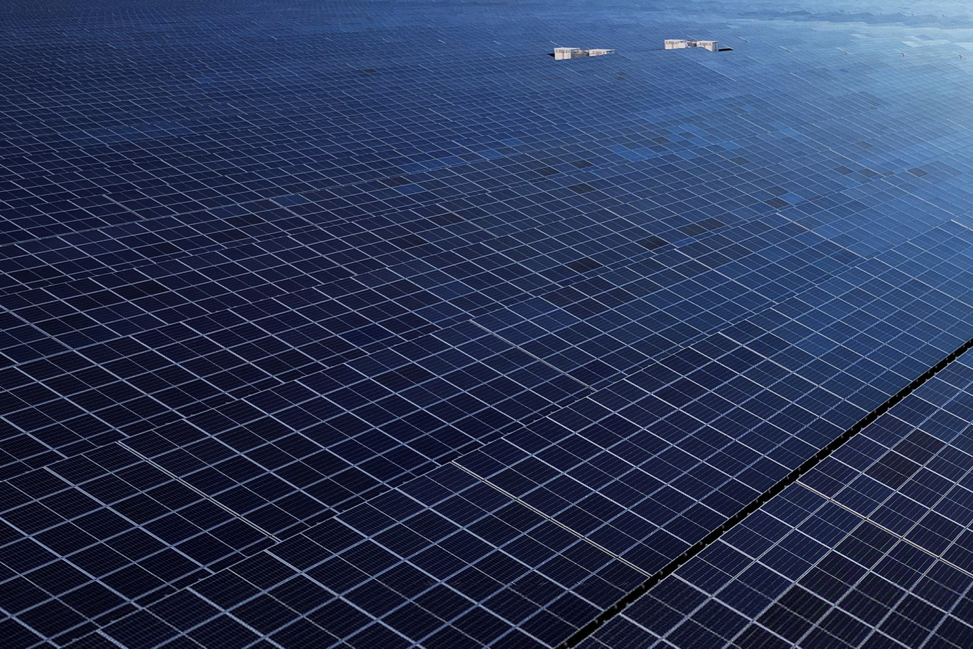 Solar panels of Germany's largest solar park.