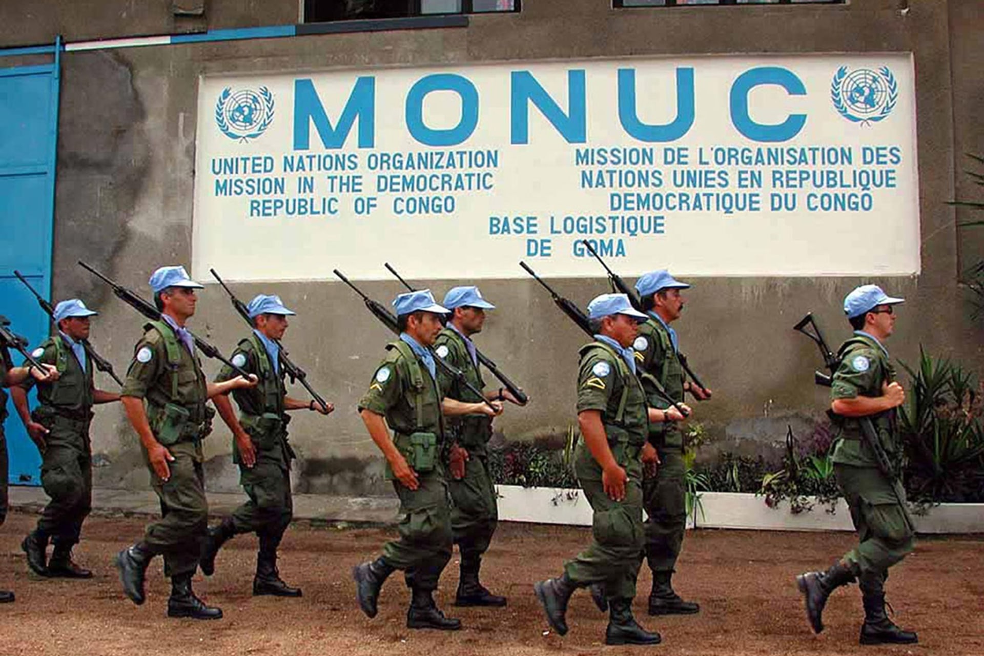 A Uruguayan contingent of the UN Organization Mission in the Congo (MONUC) arrives in the eastern city of Goma. Marco Longari/AFP/Getty Images