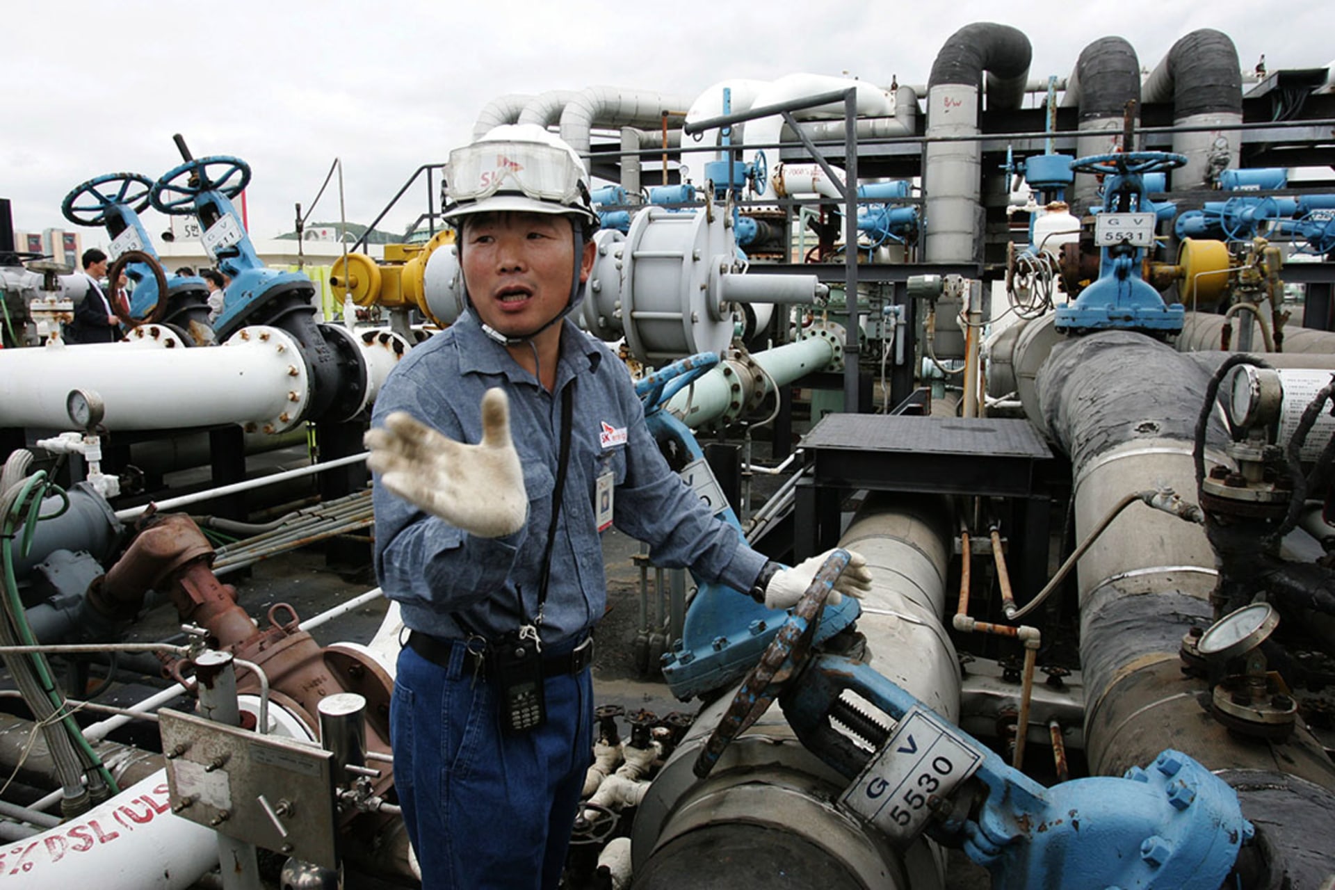 A ship destined for North Korea is loaded with oil in South Korea. Chung Sun-jun/Getty Images