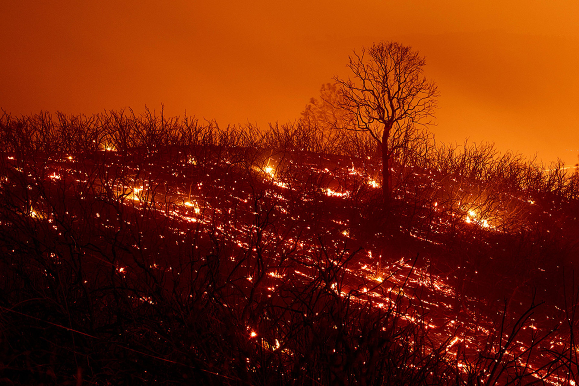 UN experts warn that warming temperatures around the globe will cause disasters like the 2018 wildfires in California. Noah Berger/AFP/Getty Images