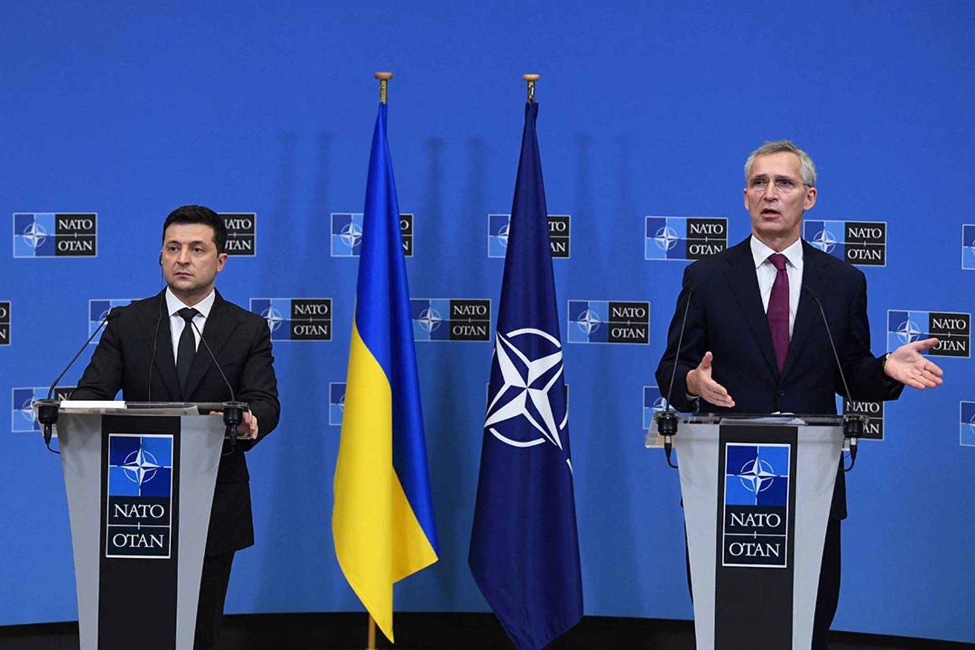 President Zelensky meets with NATO Secretary-General Jens Stoltenberg in Brussels.