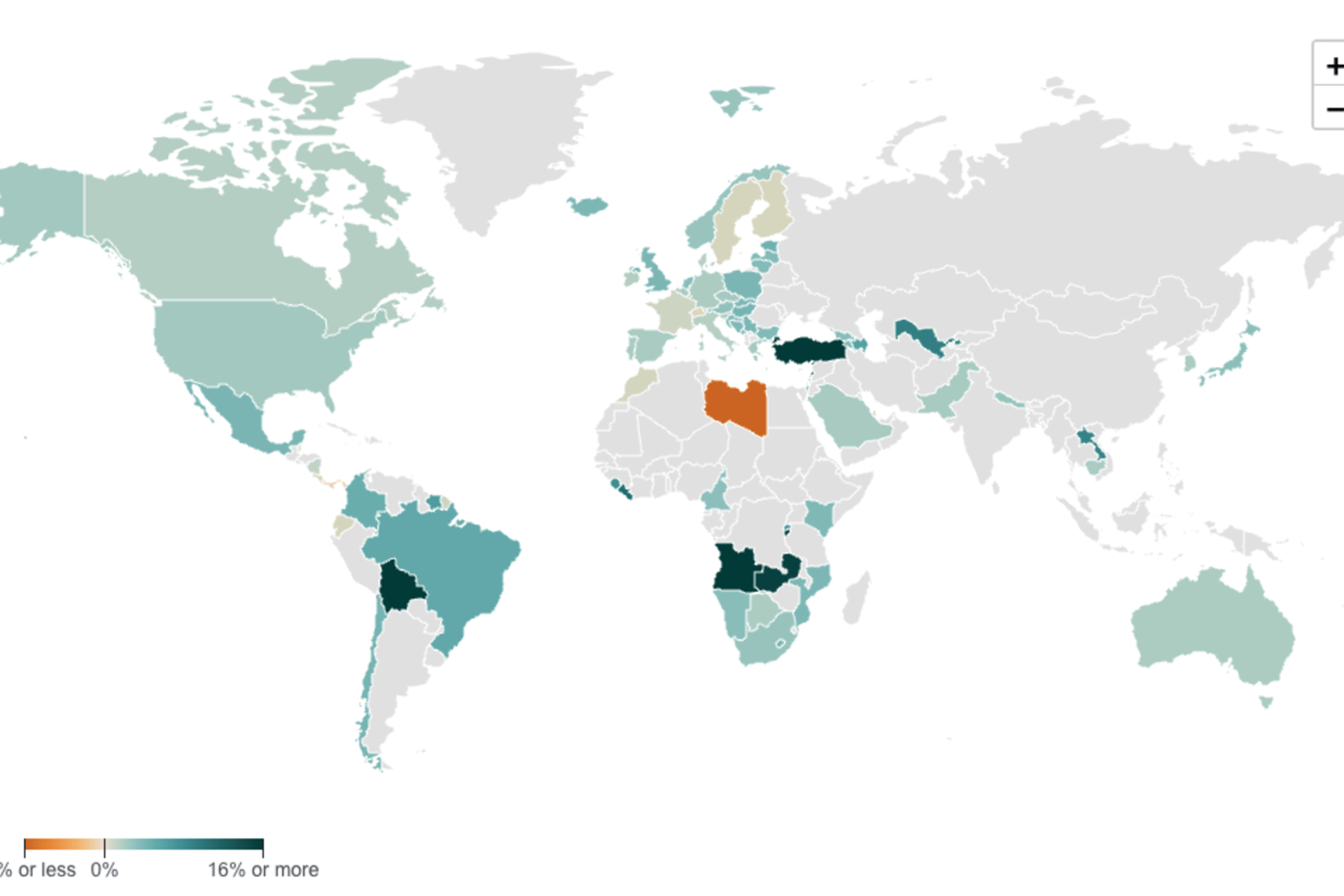 Global inflation tracker map