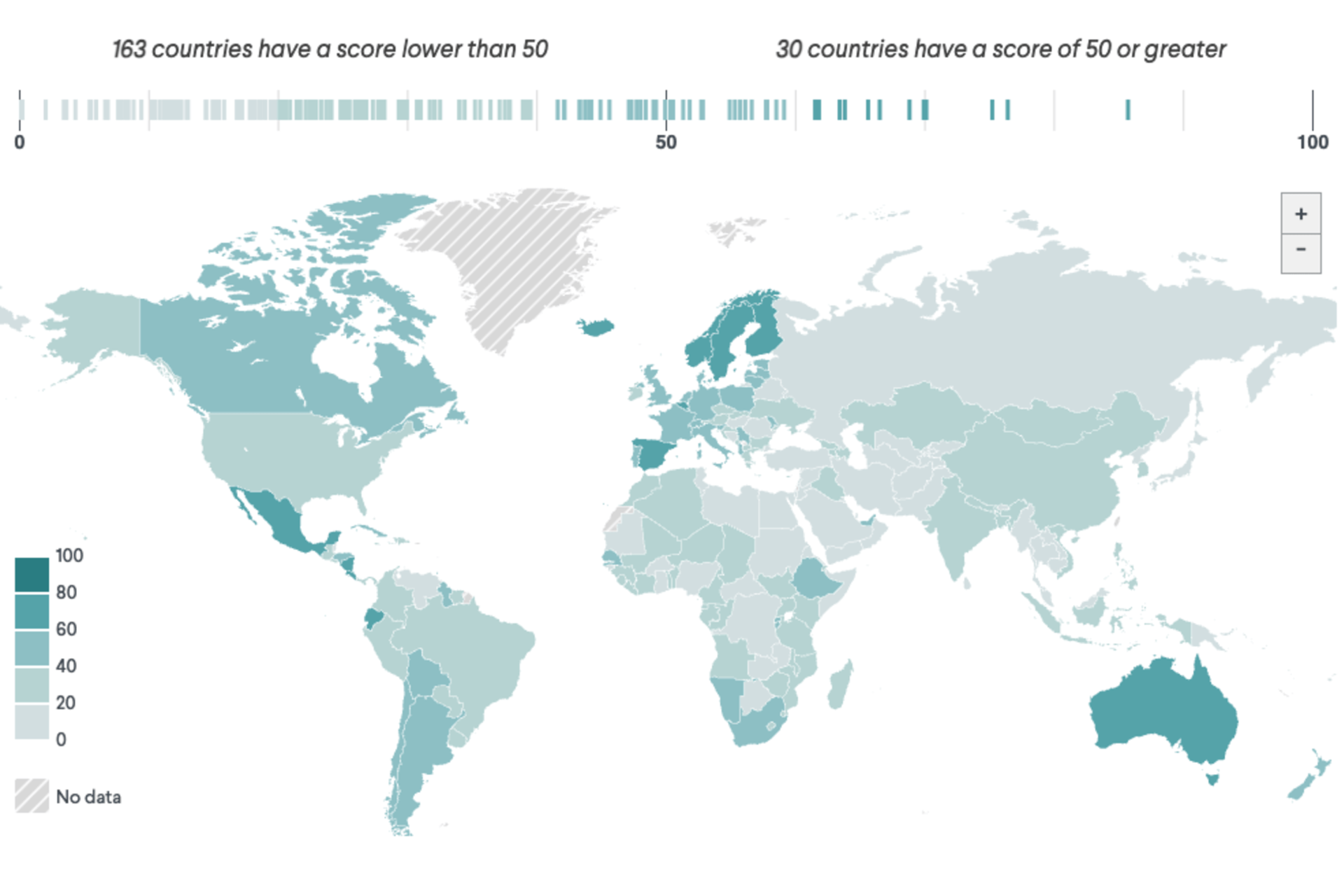 map tracking women in leadership around the world