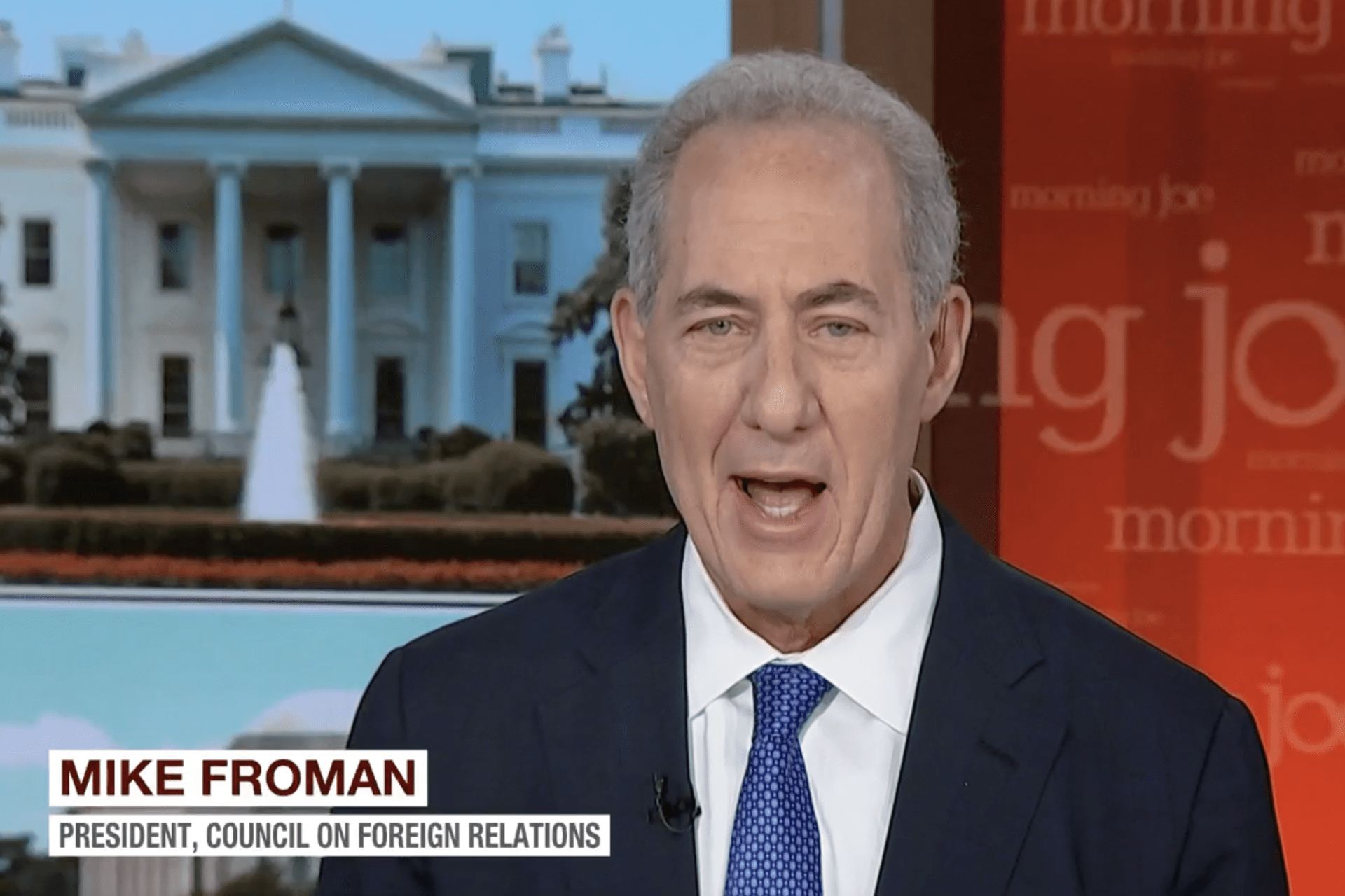 CFR President Michael Froman is interviewed on MS Now's Morning Joe.