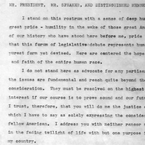TWE Remembers: General Douglas MacArthur's Speech to Congress